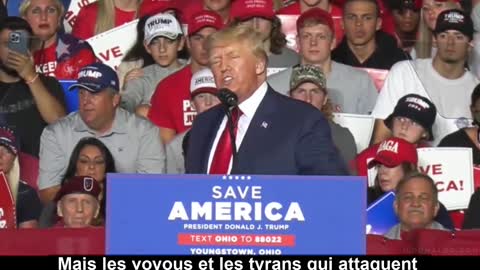 Vidéo sous-titrée en français - Donald Trump extrait rally du 17/09/2022 - Le géant endormi.