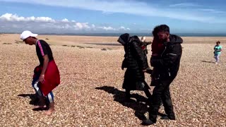 Children among migrants arriving on English coast