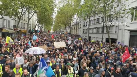 France: Massive anti government protest and strike (Oct. 16, 2022)