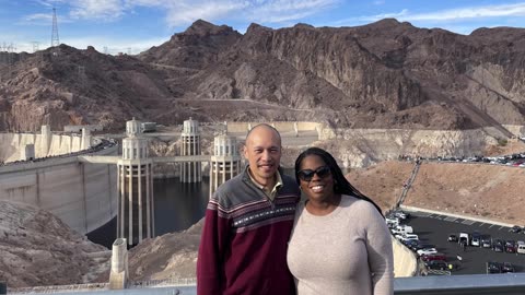 Blasian Babies Parents Visit The Hoover Dam, Whoa Look At The Low Water Level Today!