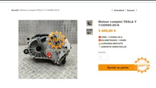 AEPSPIECES.COM - Moteur complet TESLA Y 1120960-20-G