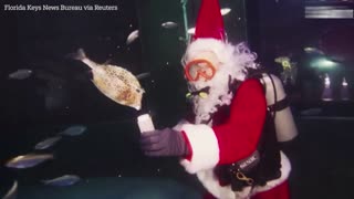 Santa Claus spotted diving at Florida Keys Aquarium