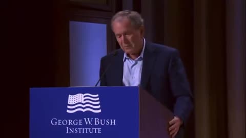 Wow! George W. Bush: "The decision of one man to launch a wholly unjustified and brutal invasion of Iraq … I mean, of Ukraine"