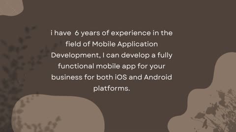 I will do mobile app development for ios and android platforms