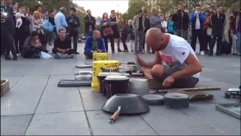 Street Artists Use Some Waste To Fight Drums