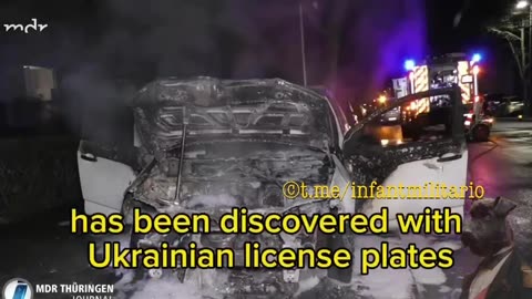 In Germany, unknown persons burned several cars with Ukrainian license plates