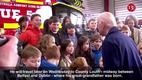 President Biden speaks to children of U.S. embassy staff in Dublin