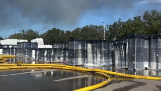 Firefighters tackle massive blaze at Florida nursery plant warehouse