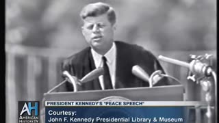 president kennedy peace speech.