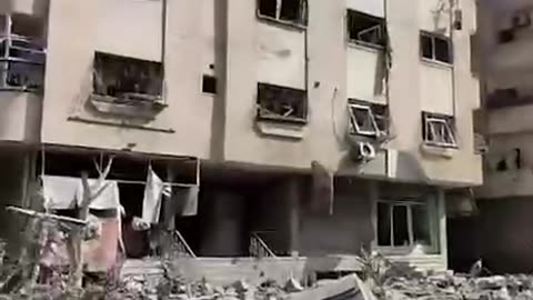 Palestine Red Crescent warehouse in Gaza damaged by Israeli bombing