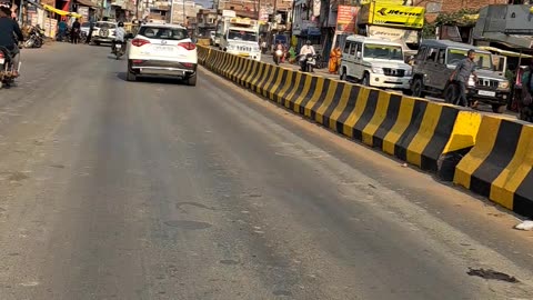 Enjoying on indian roads