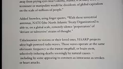 Snowden reveals HAARP's Global Assassination Agenda