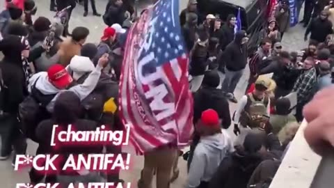 January 6: Antifa Identified & Forced From the Steps at Capital Building By Trump Supporters