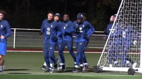 Benzema and France teammates train at their Clairefontaine base Qatar 2022 World Cup Les Bleus