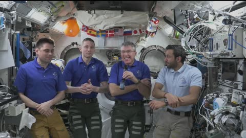 Expedition 69 NASA’s Space-X Crew-6 Talks with Media Before Station Departure