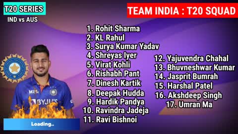 India Tour Of Australia 3 T20 Series Best Squad 2022 India vs Australia T20 Series Squad 2022