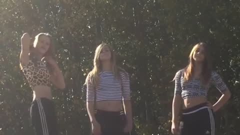 Trio of girls perform amazing parkour stunts