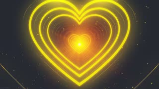 554. Golden Heart 💛Romantic Yellow Heart Neon Love