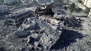 Gaza neighborhood flattened after Israel airstrikes
