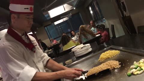 The funniest moments of a hibachi
