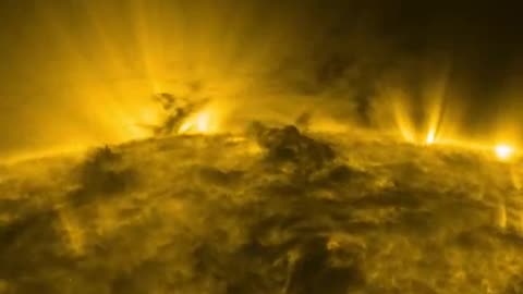 Huge planet-sized plasma tornadoes dance across the Sun's sur Solar