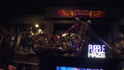 Danny Koker's Count's Vamp'd Bar & Grill, Las Vegas: partying under the custom Purple Haze bike