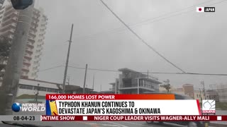 Typhoon Khanun continues to devastate Japan's Kagoshima & Okinawa