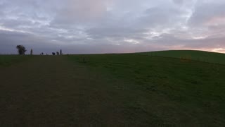 Ancient stone rows. Avebury. Speedlapse. GoPro