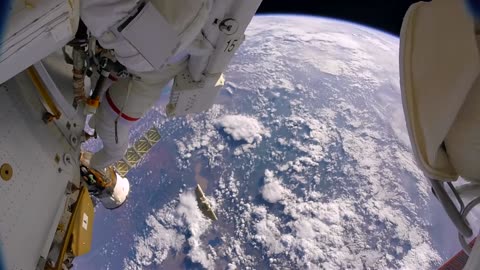 Astronauts accidentally lose a shield in space