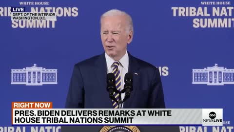 Biden delivers remarks at Tribal Nation Summit