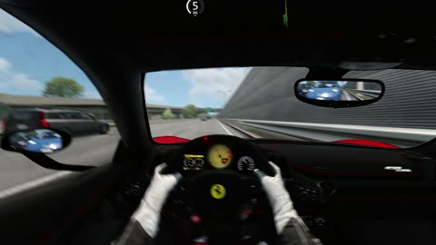 Ferrari Swimming On The Highway