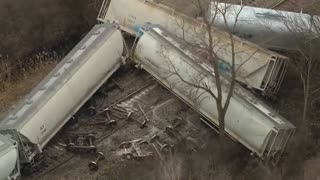 Train carrying hazardous materials derails outside Detroit