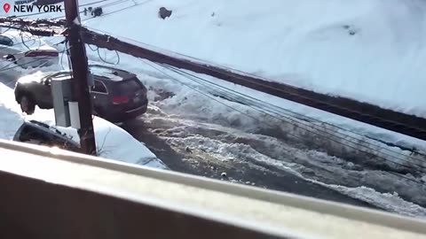 "Winter Wipeouts: Epic Fails and Instant Karma on Snowy Roads"