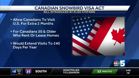 Elise Introduces Canadian Snowbird Visa Act 07.09.2023