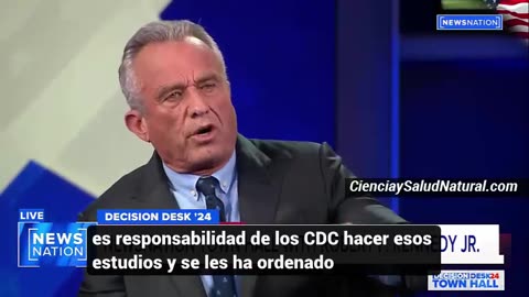 Ninguna vacuna del calendario escolar tiene estudios de seguridad con placebo Robert Kennedy Jr