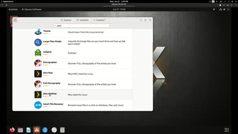 Plex Server fresh install in a virtual session of Ubuntu