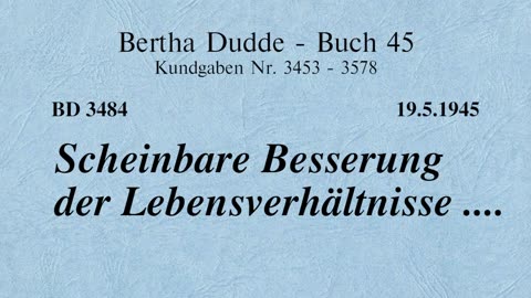 BD 3484 - SCHEINBARE BESSERUNG DER LEBENSVERHÄLTNISSE ....