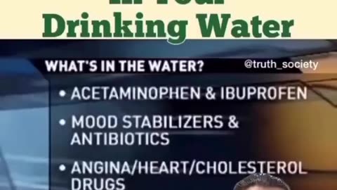 Health - Whats In Your Drinking Water?