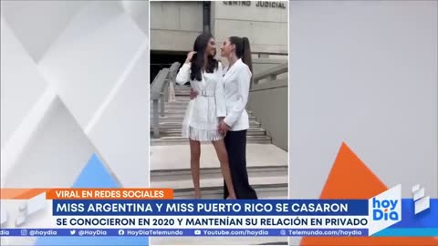 Miss Argentina y Miss Puerto Rico 2020 se casan en secreto | Noticias Telemundo