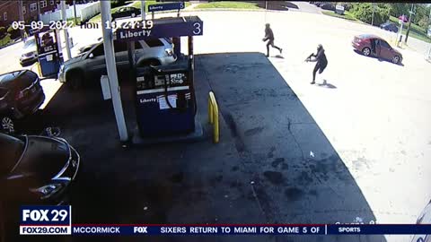 Shocking Video Show Man Gunned Down In Broad Daylight At Philadelphia Gas Station