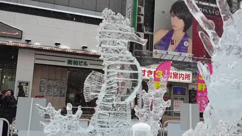 Sapporo Snow Festival 2020 - Susukino ice sculptures
