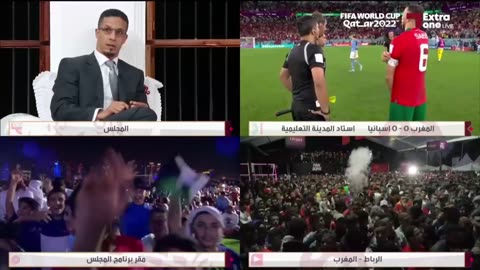 مباراة المغرب و اسابنيا كاس العالم
