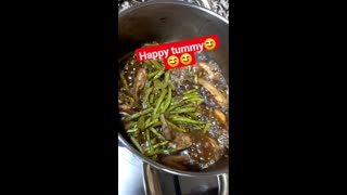 Yummy filipino food- green beans with meat