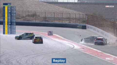 NGK UAE ProCar Championship 2022. Race 1 Dubai Autodrome (2). Hard Crash