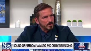 Jim Caviezel handing out red pills about child sex trafficking to the Fox News normies