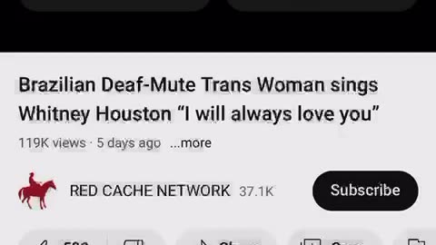 Deaf mute trans woman sings I Will Always Love You
