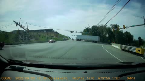 Swift Trucker Takes Out Guardrail