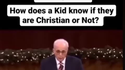 How does a kid know when they are a Christian or Not?