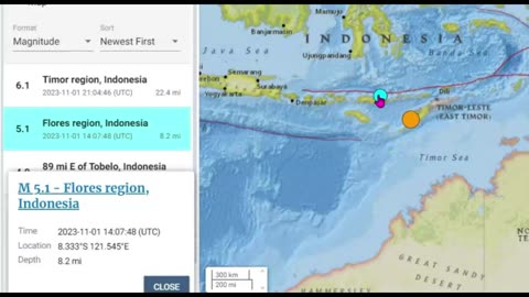 ALERT Large Damaging Earthquake M 6.1 Kupang, Indonesia