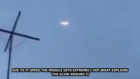 An unconfirmed video showing Russian hypersonic missile "kinzhal"